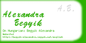 alexandra begyik business card